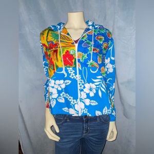 Surya Jacket Womens size S, Vintage Tropical Pattern 100% Rayon, never worn!!